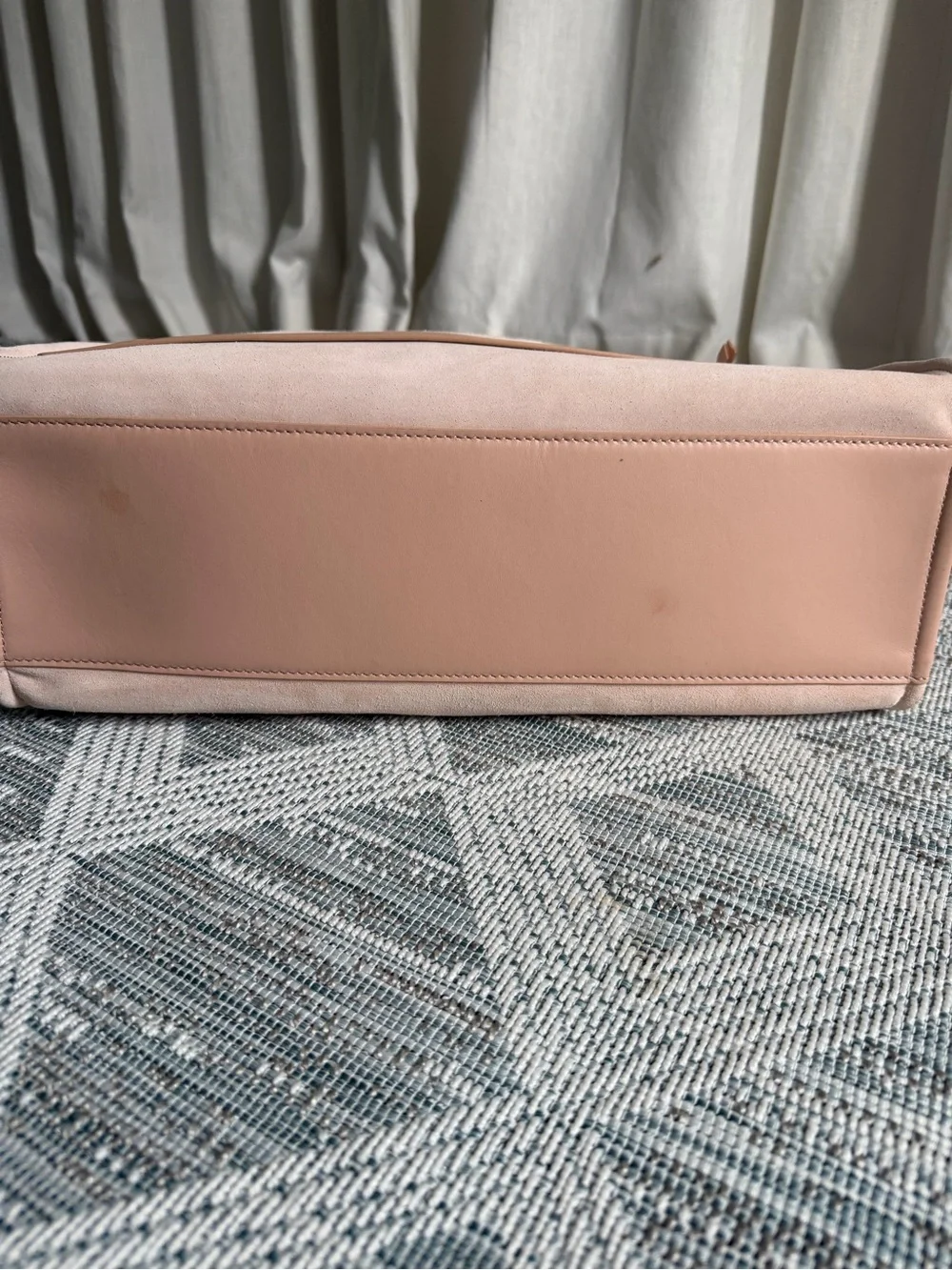 Balmain Medium Suede B-Army Tote in Neutral Rose